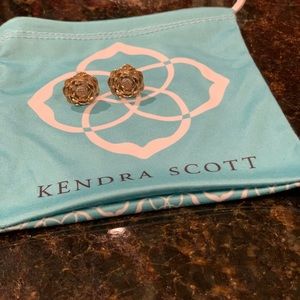 Kendra Scott gold flower studs